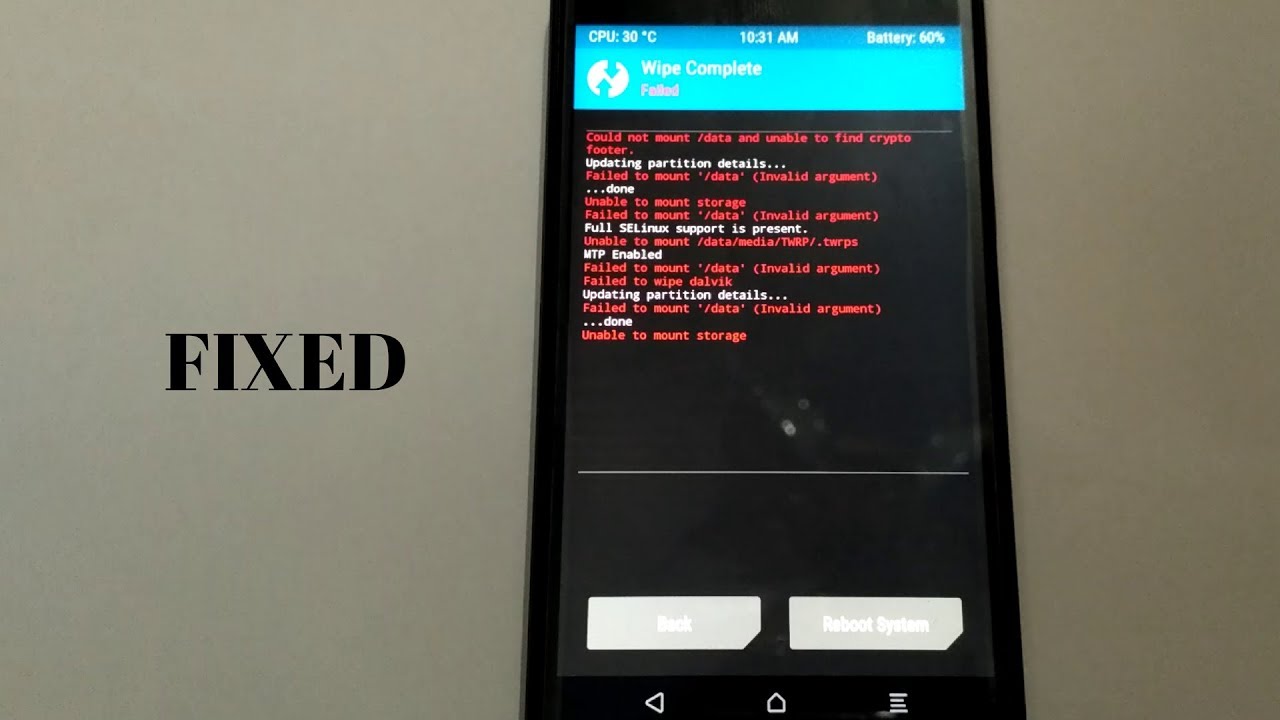 Pengalaman atasi masalah Failed To Mount System (Invalid Argument) pada Mito A16 via TWRP