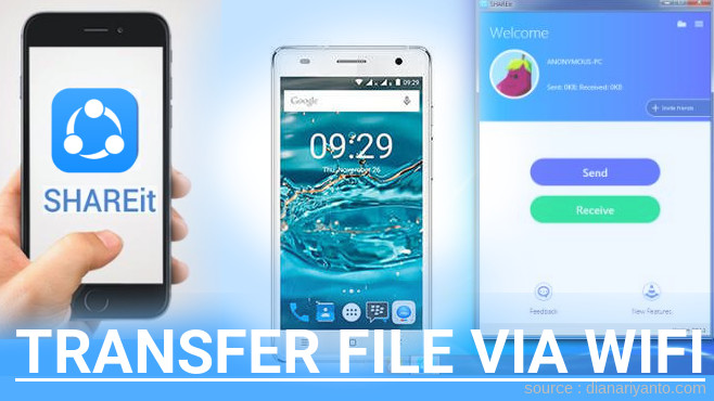 Kirim dan Transfer File via Wifi di Mito Fantasy Fly A73 Menggunakan ShareIt Terbaru